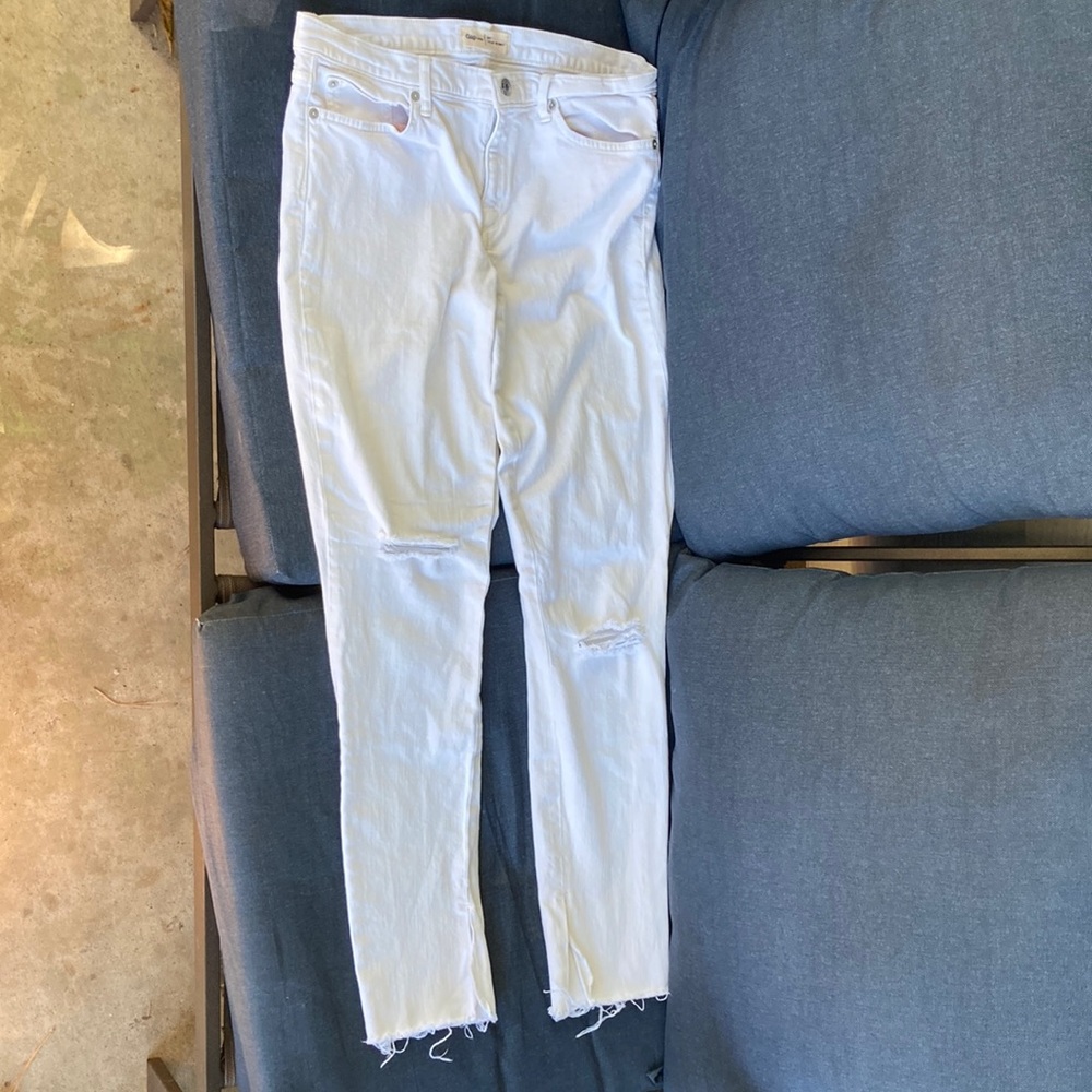 GAP True Skinny White Jeans